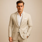 Joseph | Men's Lightweight Blazer, Smart-Casual Jacket | Animated Apparel | Beige