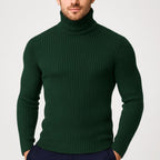 Daniel | Men's Ribbed Roll-Neck Jumper, Thermal Knit Autumn Jumper | Animated Apparel