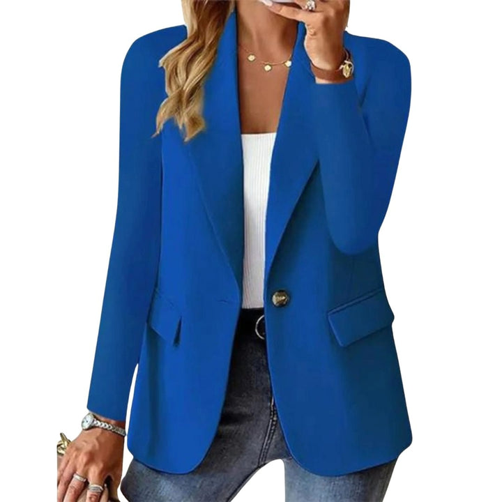 Josephine | Women's Long Sleeve Blazer, Notched Lapel Blazer Suit | Animated Apparel | Blue