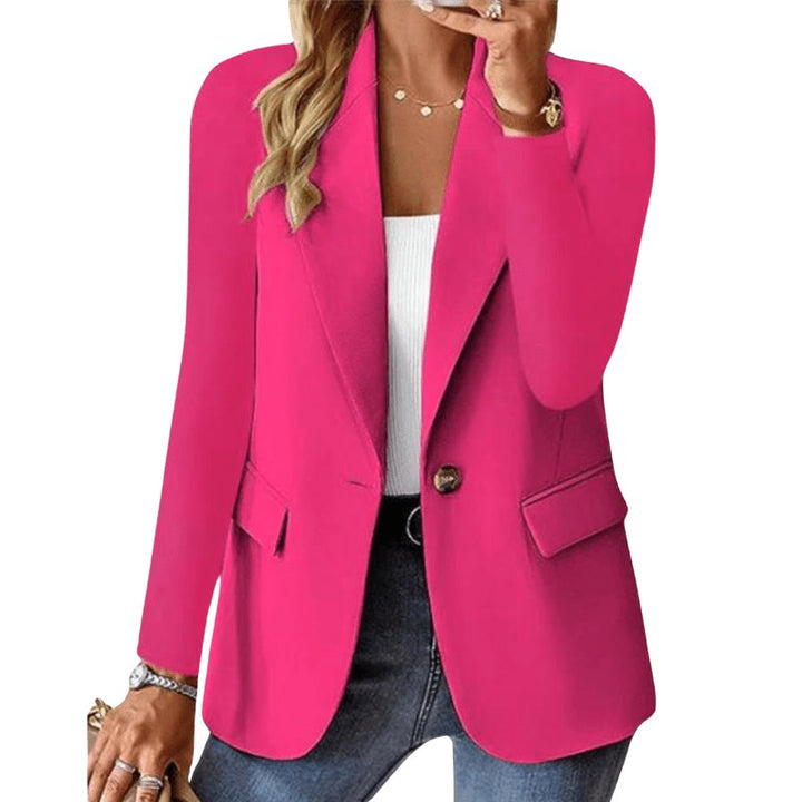 Josephine | Women's Long Sleeve Blazer, Notched Lapel Blazer Suit | Animated Apparel | Pink