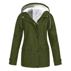 Judith | Women's Windproof Hooded Rain Jacket, Lightweight Autumn Coat | Animated Apparel | Sky Blue