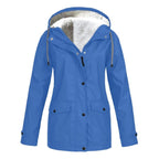 Judith | Women's Windproof Hooded Rain Jacket, Lightweight Autumn Coat | Animated Apparel | Black