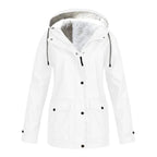 Judith | Women's Windproof Hooded Rain Jacket, Lightweight Autumn Coat | Animated Apparel | Dark Blue