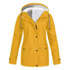 Judith | Women's Windproof Hooded Rain Jacket, Lightweight Autumn Coat | Animated Apparel | Purple