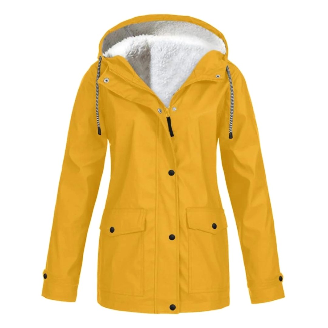 Judith | Women's Windproof Hooded Rain Jacket, Lightweight Autumn Coat | Animated Apparel | Purple