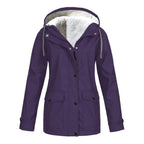 Judith | Women's Windproof Hooded Rain Jacket, Lightweight Autumn Coat | Animated Apparel | Green