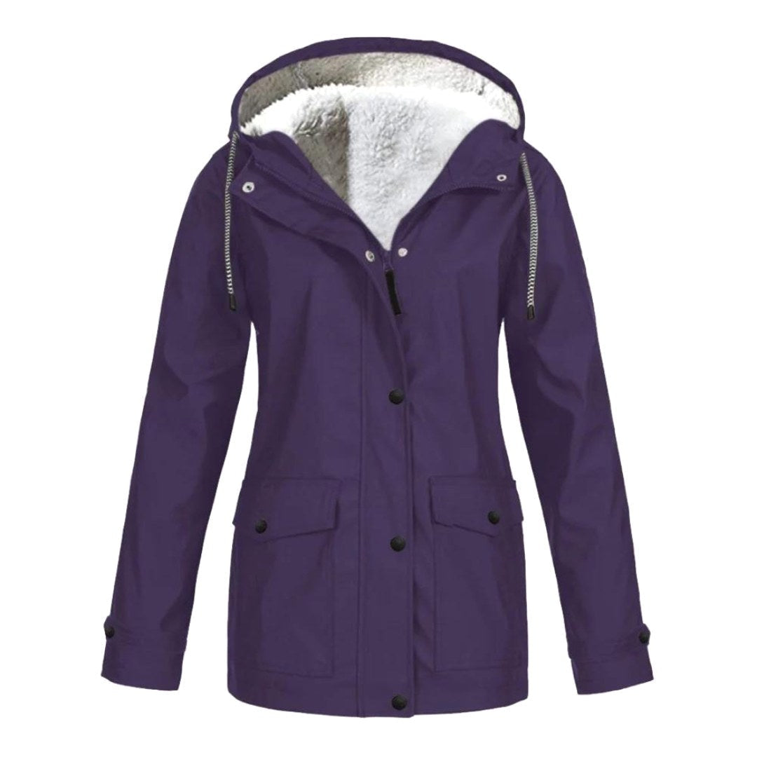 Judith | Women's Windproof Hooded Rain Jacket, Lightweight Autumn Coat | Animated Apparel | Green