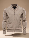 Rowan | Men's Fitted Knit Gilet with Full-Length Zip, Quilted Texture Gilet | Animated Apparel | Beige