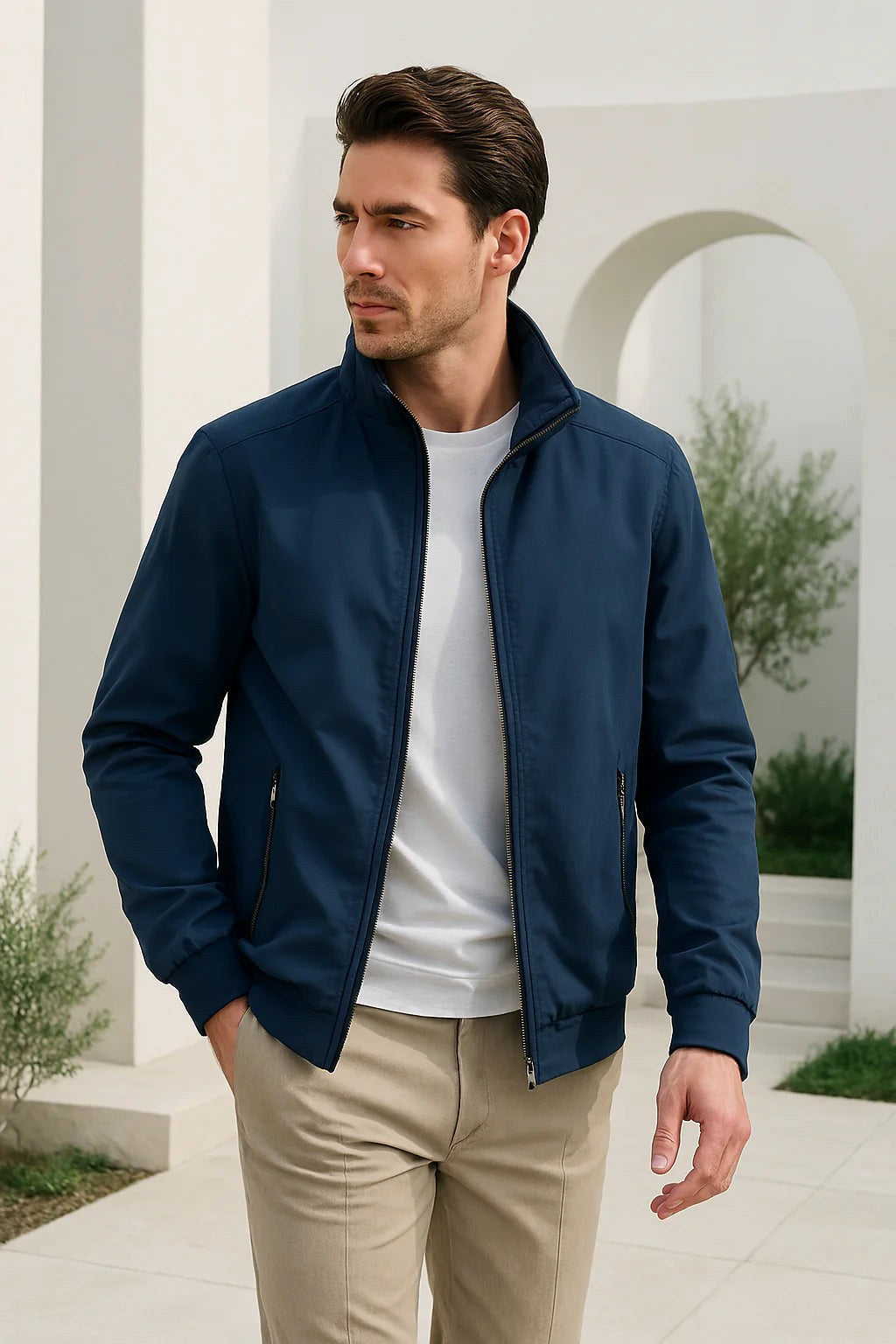 Julian | Men's Lightweight Wind-Resistant Jacket, Everyday Transitional Jacket | Animated Apparel