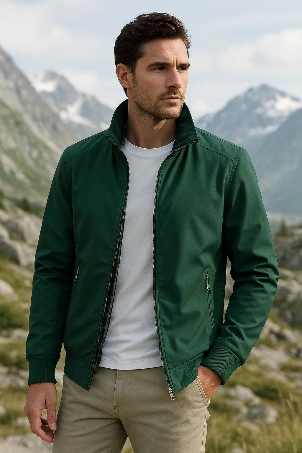 Julian | Men's Lightweight Wind-Resistant Jacket, Everyday Transitional Jacket | Animated Apparel