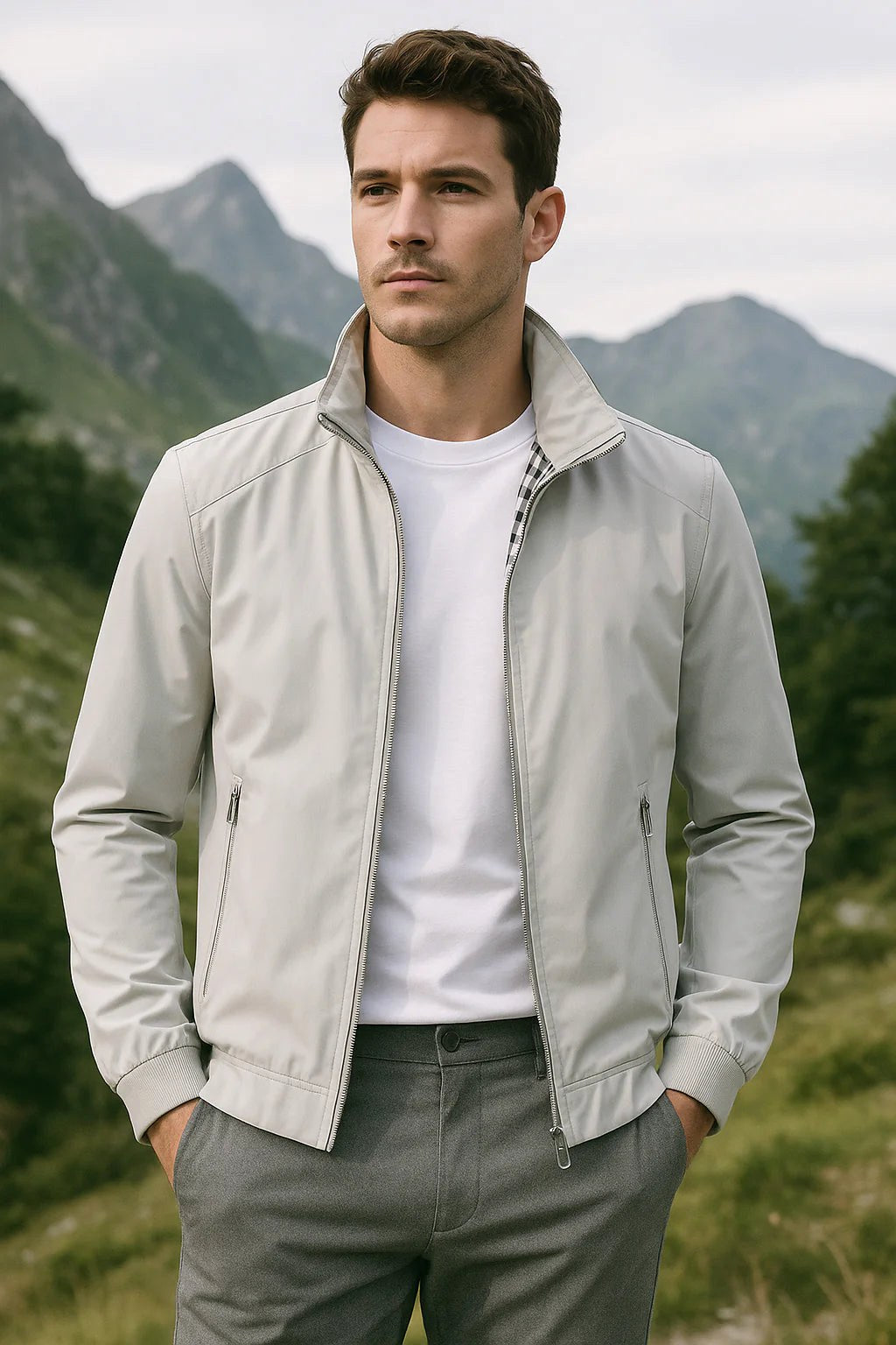 Julian | Men's Lightweight Wind-Resistant Jacket, Everyday Transitional Jacket | Animated Apparel