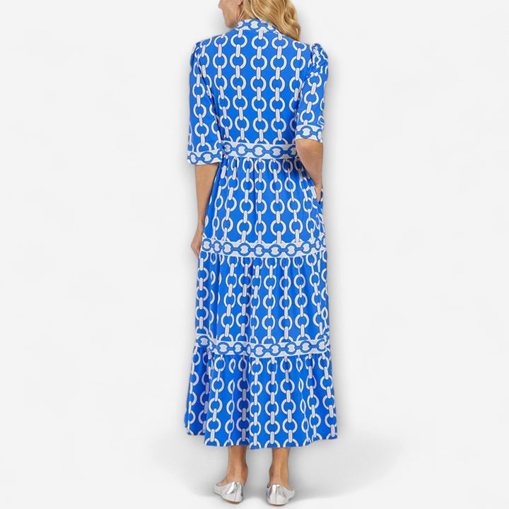 Juliana | Women's Chain Print Midi Dress - image 7