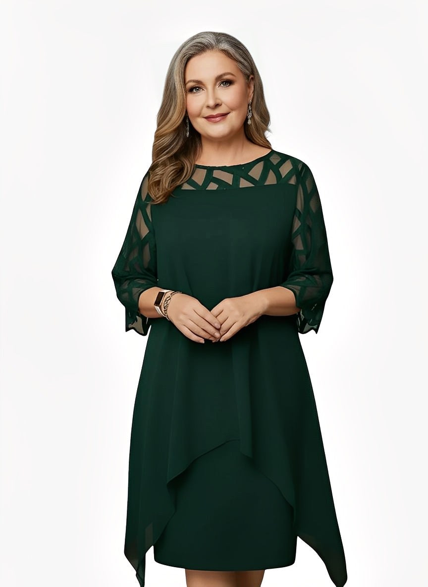Juliana | Women's Flattering Midi Dress - Green