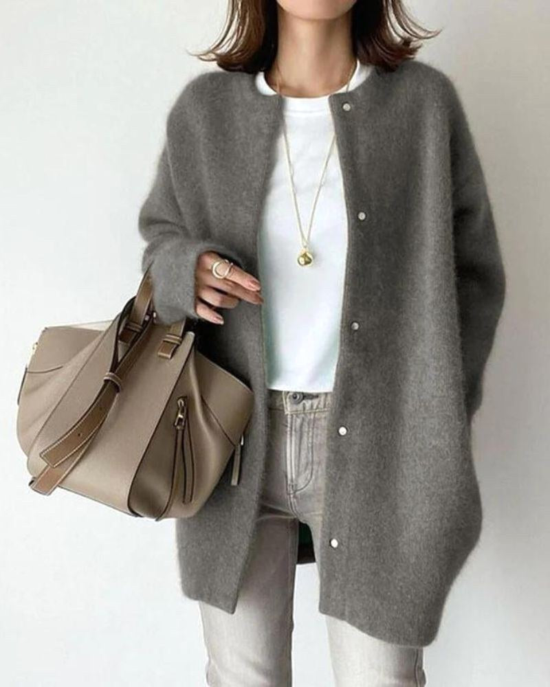 Natalia | Women's Wool-Blend Cardigan, Lightweight Knit Cardigan | Animated Apparel