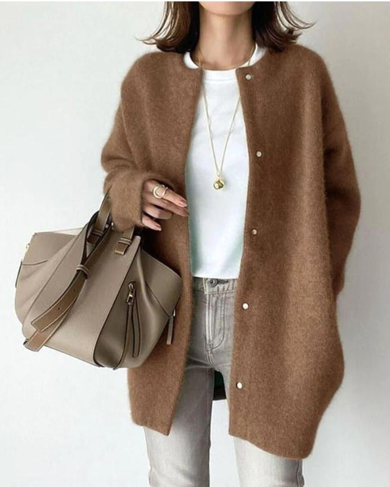 Natalia | Women's Wool-Blend Cardigan, Lightweight Knit Cardigan | Animated Apparel