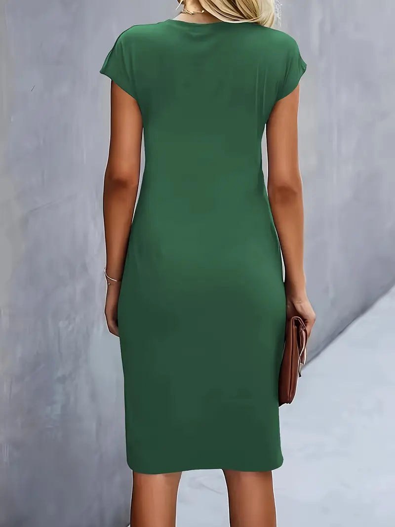 Juliette | Women's Classic Short Sleeve Bodycon Dress - image 14