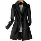 Juliette | Women's Classic Tailored Trench Coat, Lapel Collar Autumn Coat | Animated Apparel