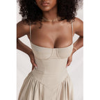 Juliette | Women's Corset Midi Dress with Adjustable Straps - image 10