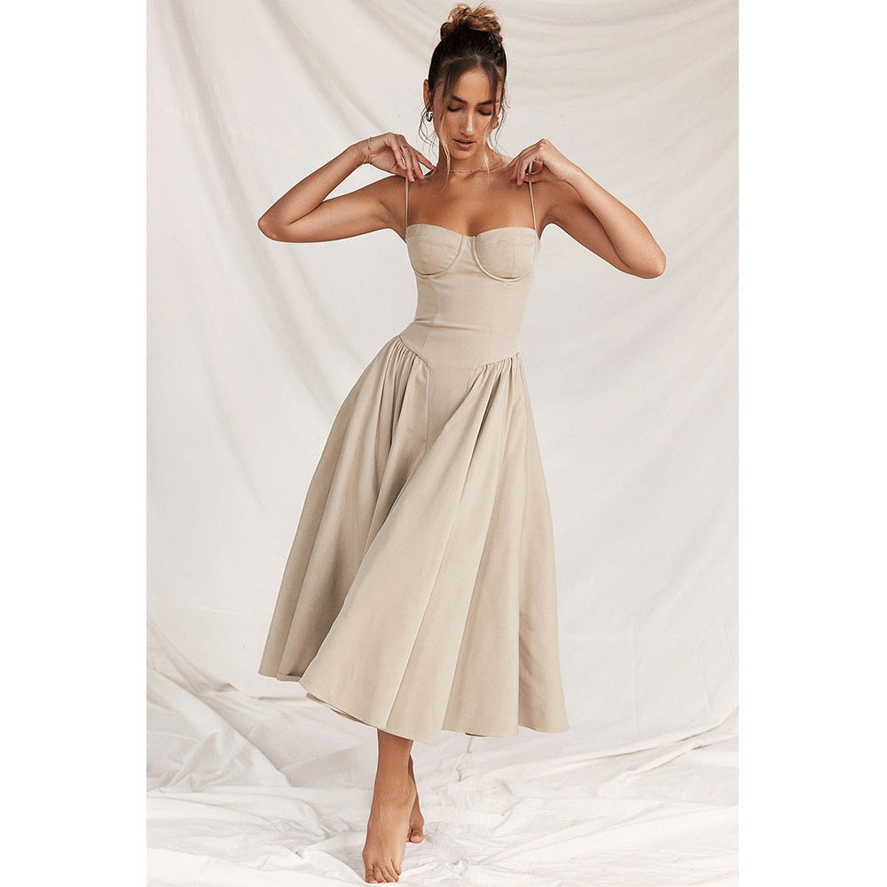 Juliette | Women's Corset Midi Dress with Adjustable Straps - image 7