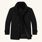 Justin | Men's Insulated Winter Coat with Adjustable Cuff, Warm Autumn Coat | Animated Apparel | Gray