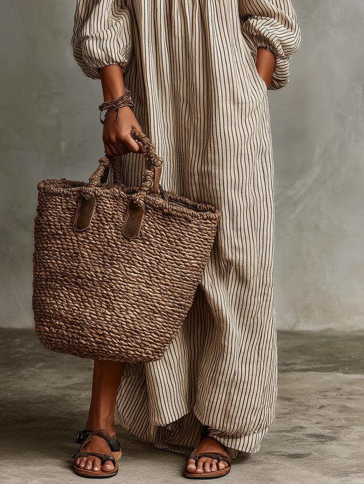 Kennedy | Women's Off-Shoulder Cotton-Linen Maxi Dress - image 4