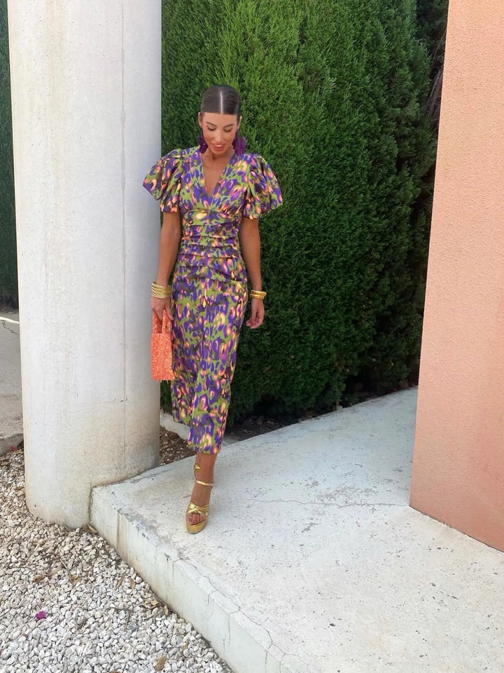 Kennedy | Women's Wrap Waist Midi Dress - image 5