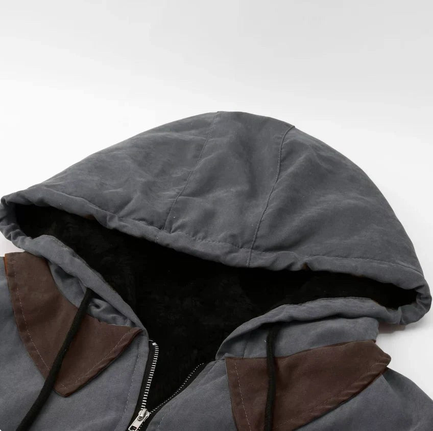 Adrian | Men's Hooded Polar Jacket, Lightweight Transitional Jacket | Animated Apparel