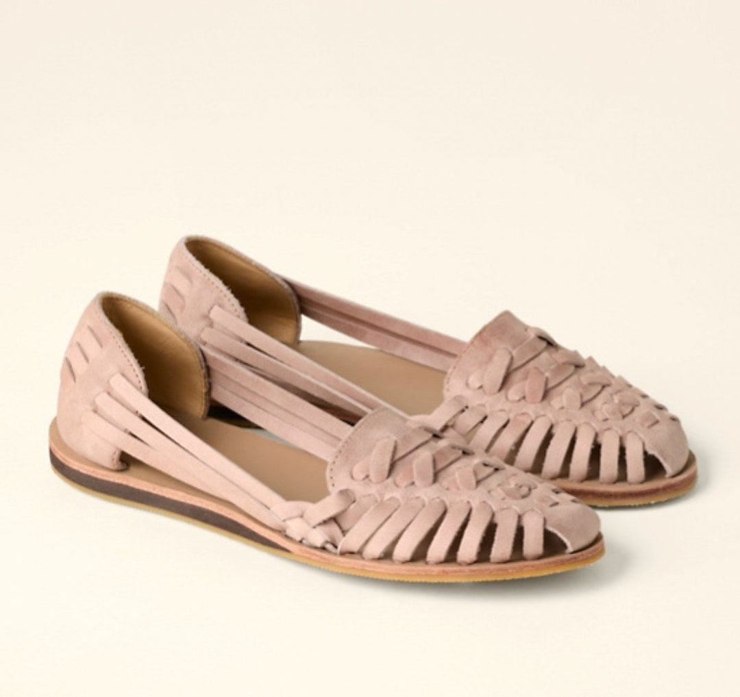 Kira | Women's Flat Woven Sandals - Pink
