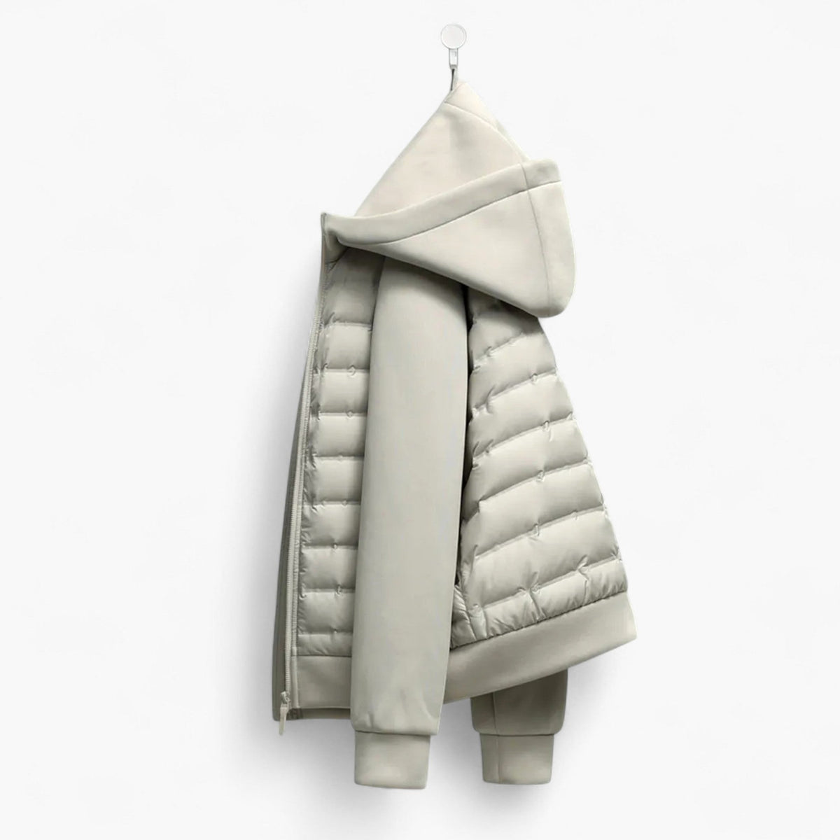 Kyle | Men's Hooded Down Jacket with Quilted Panels, Insulated Autumn Coat | Animated Apparel