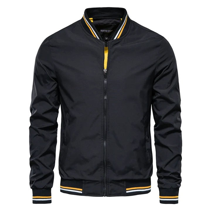 Waylon | Men's Bomber Jacket with Front Zip and Double Pockets, Lightweight Autumn Jacket | Animated Apparel