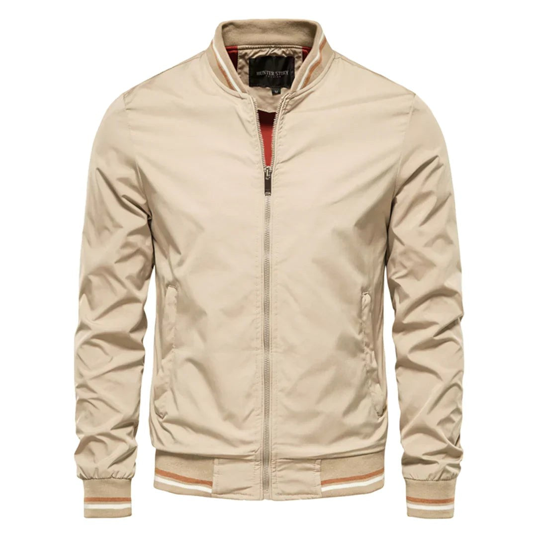 Waylon | Men's Bomber Jacket with Front Zip and Double Pockets, Lightweight Autumn Jacket | Animated Apparel