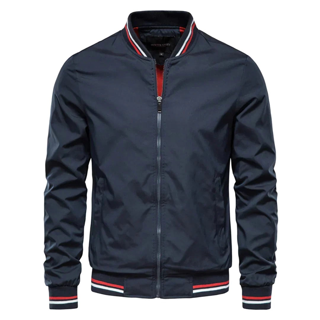 Waylon | Men's Bomber Jacket with Front Zip and Double Pockets, Lightweight Autumn Jacket | Animated Apparel