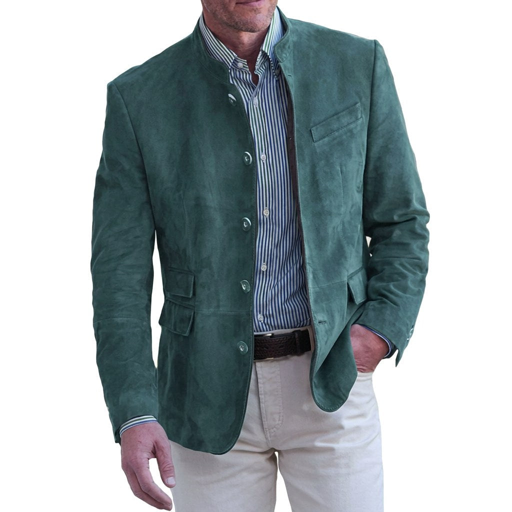 Gabriella | Women's Stand-Collar Jacket, Button-Front Blazer | Animated Apparel