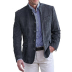 Gabriella | Women's Stand-Collar Jacket, Button-Front Blazer | Animated Apparel