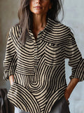 Lauren | Women's Elegant Striped Blouse - Multicolor