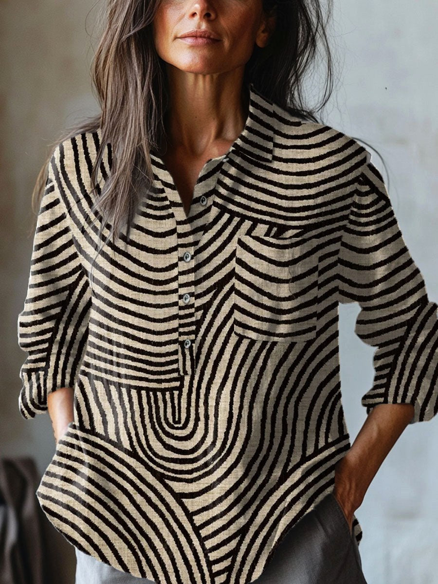 Lauren | Women's Elegant Striped Blouse - Multicolor