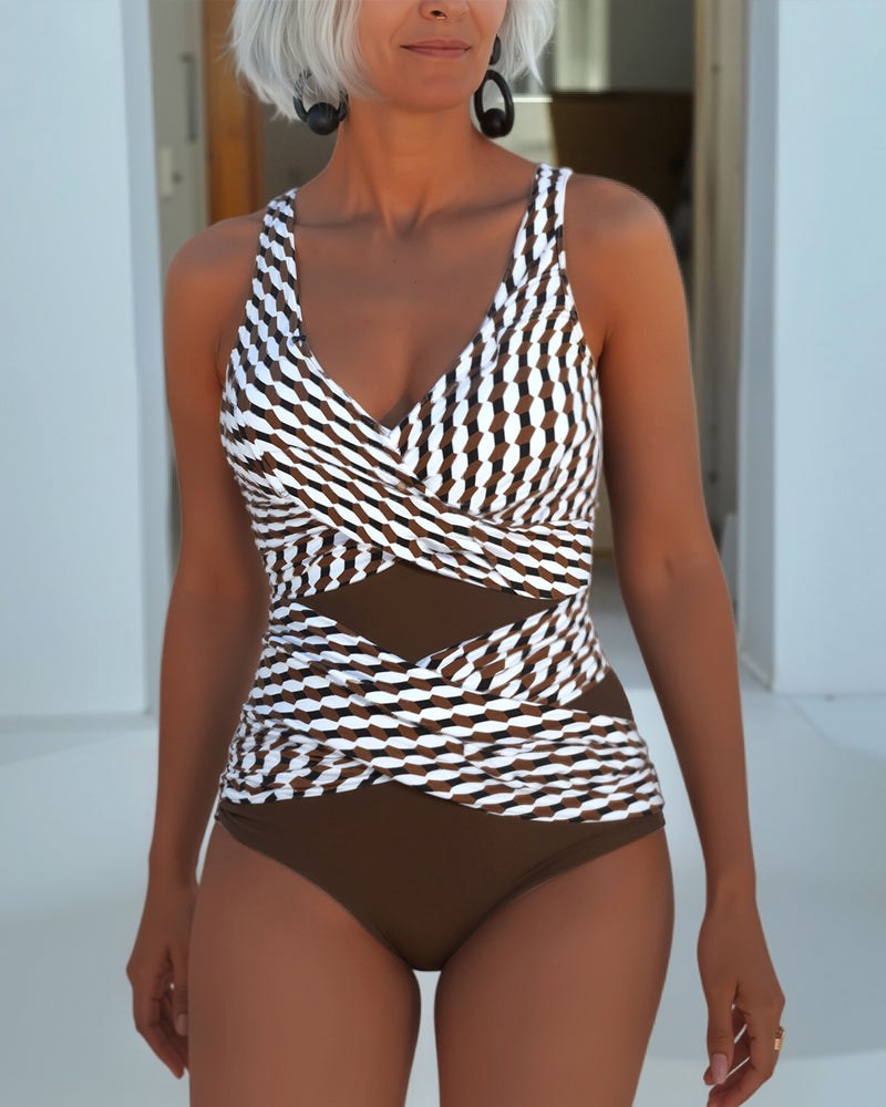 Lauren | Women's Geometric Print One-Piece Swimsuit - image 1