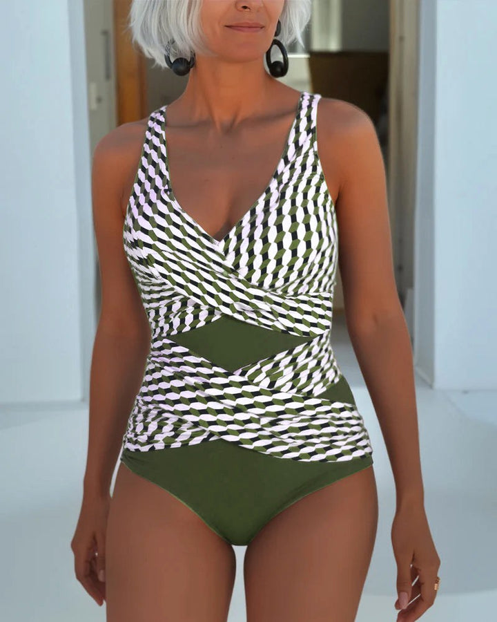 Lauren | Women's Geometric Print One-Piece Swimsuit - image 3