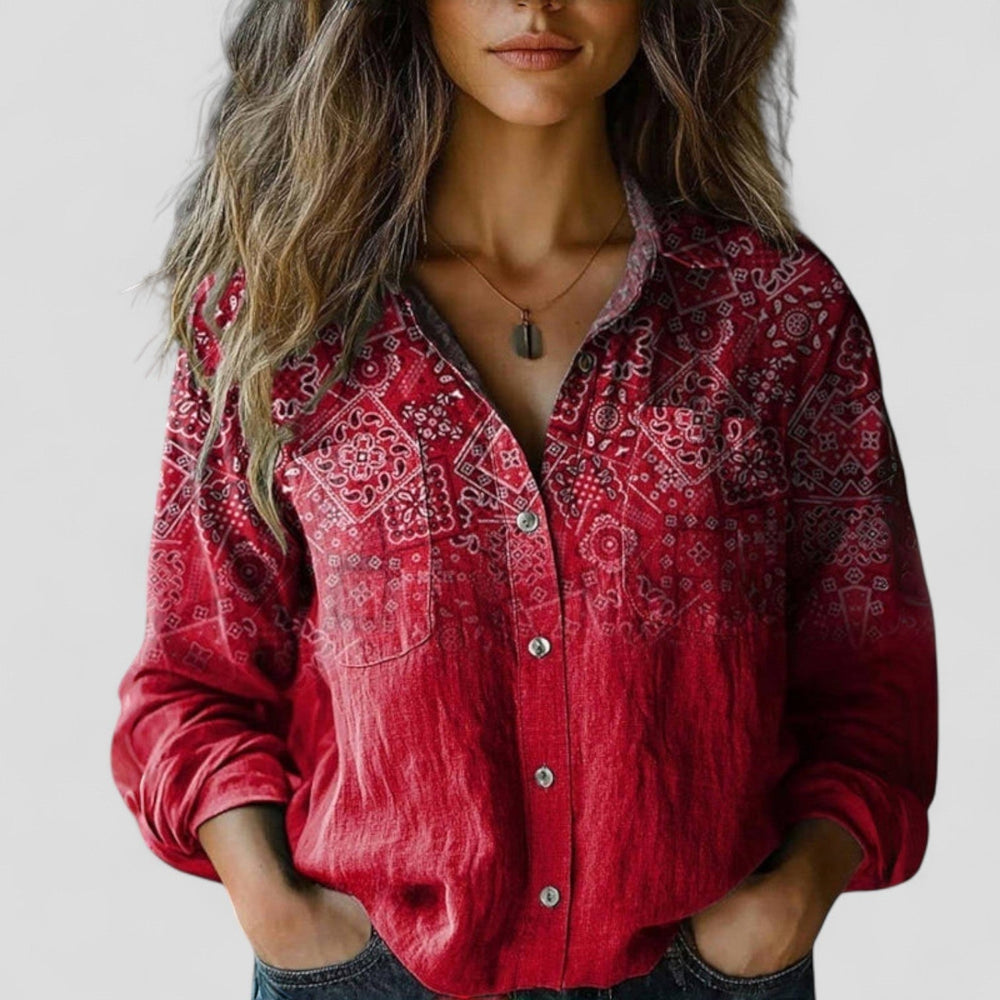 Lauren | Women's Modern Gradient Blouse Shirt - Variant 2