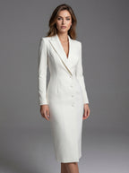 Laurine | Women's Tailored Midi Blazer Dress, Structured Midi Dress | Animated Apparel