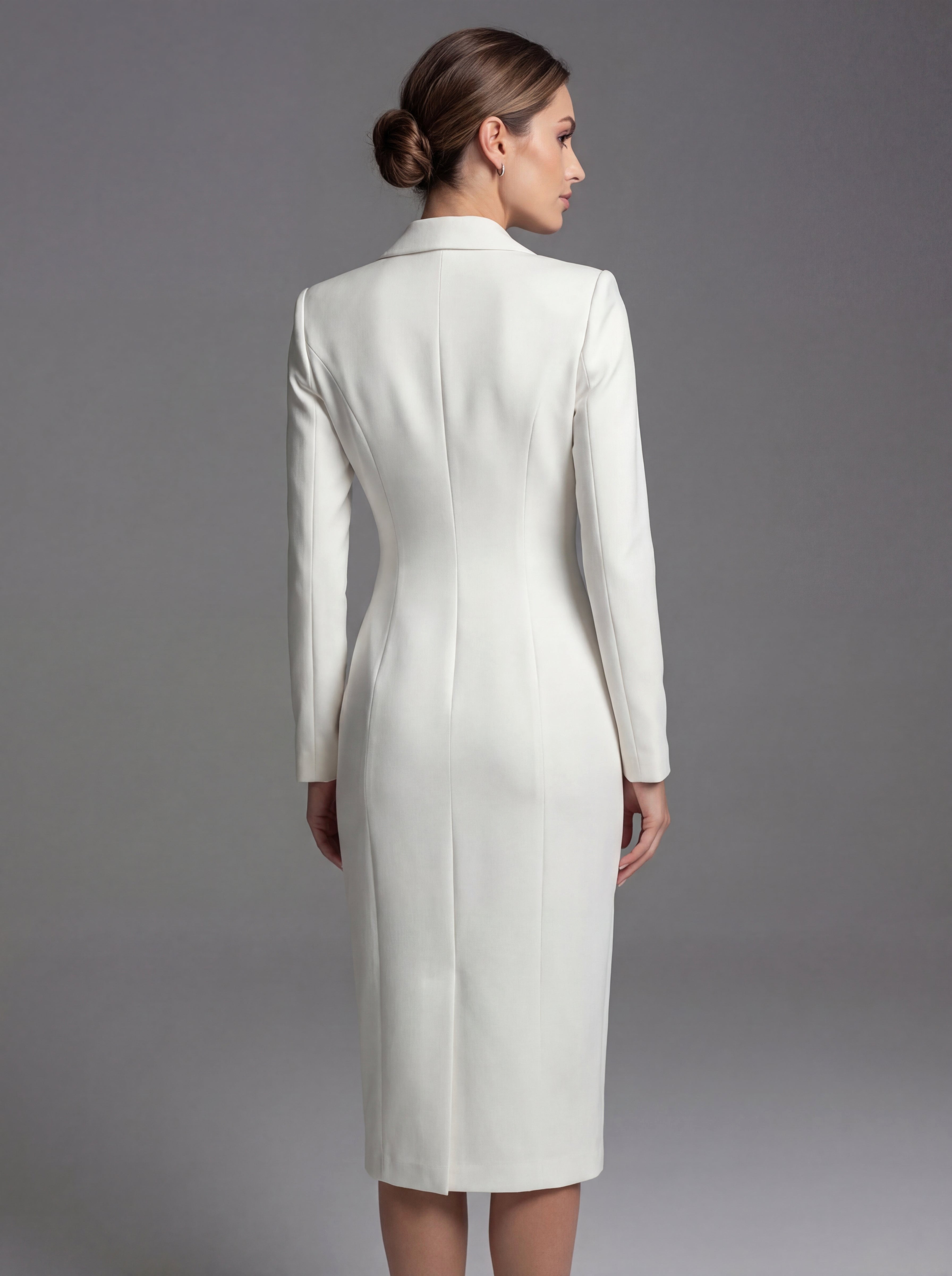Laurine | Women's Tailored Midi Blazer Dress, Structured Midi Dress | Animated Apparel