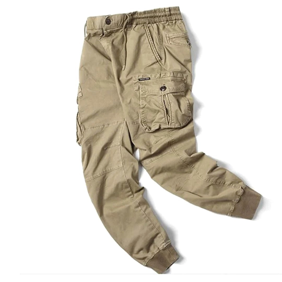 Leo | Men's Utility Cargo Trousers with Stretch Fit, Functional Pocket Trousers | Animated Apparel | Green
