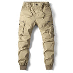 Leo | Men's Utility Cargo Trousers with Stretch Fit, Functional Pocket Trousers | Animated Apparel | Black