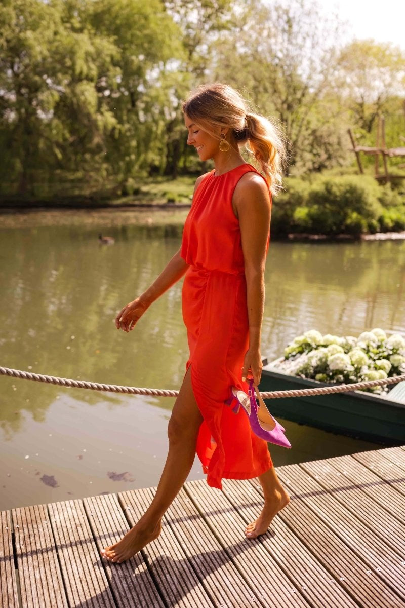 Lisa | Women's Elegant Floral Midi Dress - image 2