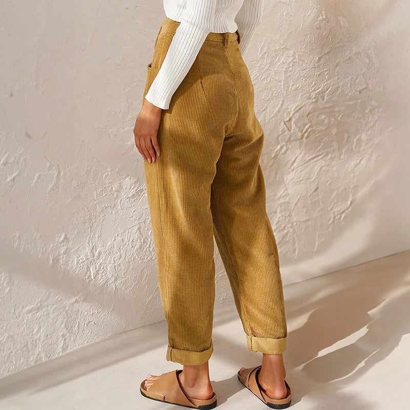 Lisette | Women's High-Waist Wide-Leg Corduroy Pants - image 2