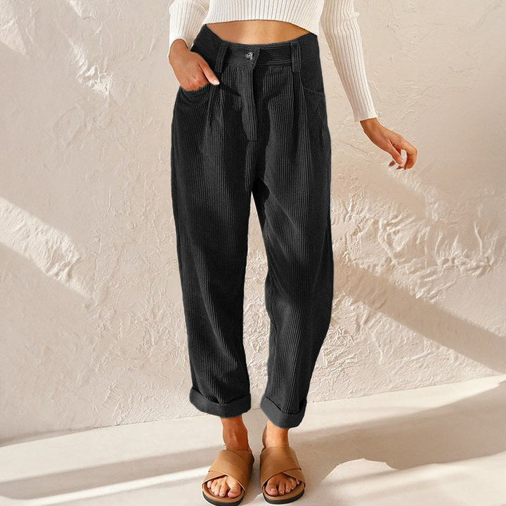 Lisette | Women's High-Waist Wide-Leg Corduroy Pants - image 4