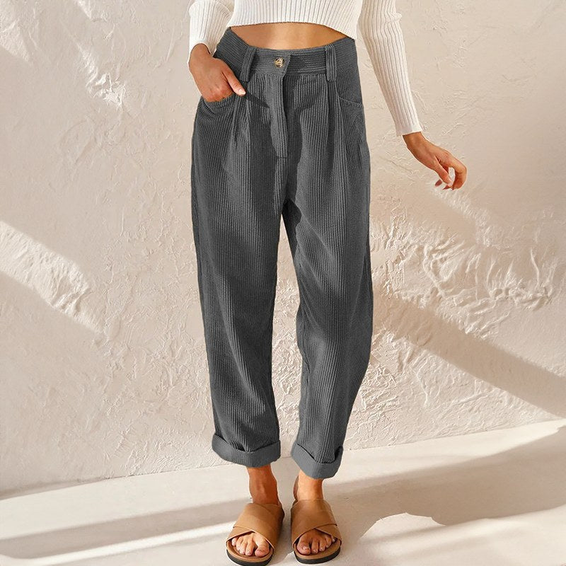 Lisette | Women's High-Waist Wide-Leg Corduroy Pants - image 5