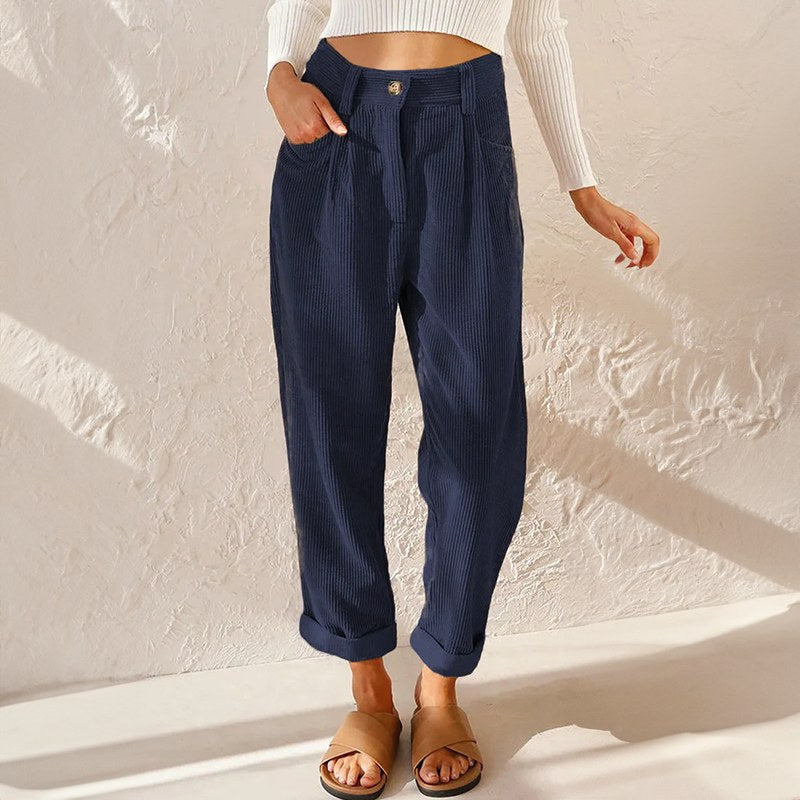 Lisette | Women's High-Waist Wide-Leg Corduroy Pants - image 6