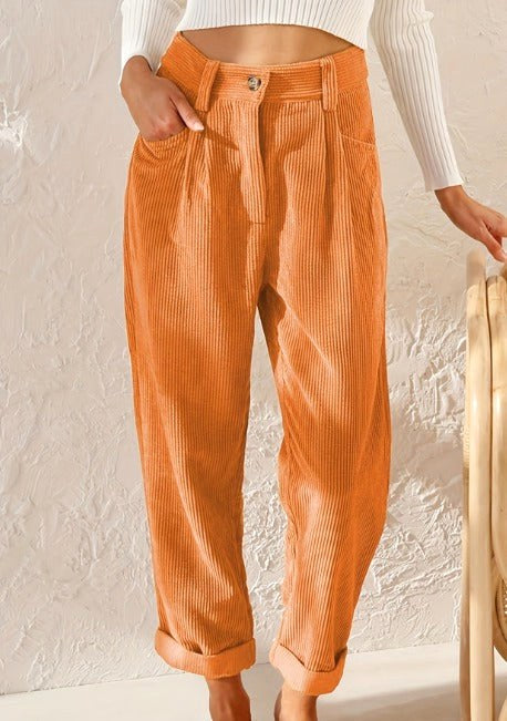 Lisette | Women's High-Waist Wide-Leg Corduroy Pants - image 8