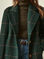 Lison | Women's Checked Wool Coat, Tailored Autumn Coat | Animated Apparel